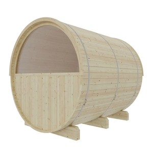<span class=keywords><strong>Sauna</strong></span> en bois de pin naturel, <span class=keywords><strong>sauna</strong></span> extérieur en bois avec porte en verre et trou de ventilation - Product Image 6