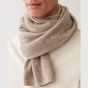 Bufanda Reversible De Cachemira Y Con Botones Negro - Gobi Cashmere