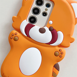 Funda de Teléfono con Diseño de Pata de Panda Roja Kawaii para Samsung <span class=keywords><strong>Galaxy</strong></span> S26 Ultra S25 S24 A57, Carcasa Protectora de Silicona Suave y Agradable al Tacto - Product Image 2