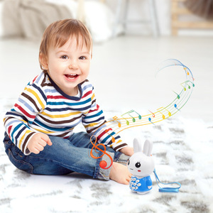 Machine à histoires multifonctionnelle en forme de mini-lapin de dessin animé avec <span class=keywords><strong>poèmes</strong></span> anciens, lumières clignotantes, alimentée par piles, jouet éducatif pour adolescents - Product Image 1