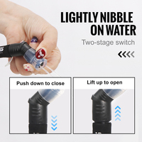 Bouteille d'eau souple en TPU WRELS en gros, 500 ml, avec paille, pour sports de plein air, portable et légère