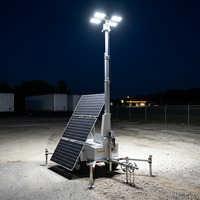 Torre de Iluminación Móvil con Sistema LED IP66 de 160000lm, Alimentada por Energía Solar CC, para Estacionamientos, Emergencias y Eventos al Aire Libre