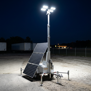 <strong>Solar</strong> DC Power Station Mobile Trailer <strong>Light</strong> Tower IP66 LED System 160000lm For Parking Lot Emergency &amp; Outdoor Events - Product Image 2