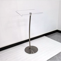 Présentoir à vêtements autoportant en acrylique transparent moderne, personnalisé en usine, facile à assembler, idéal pour les podiums d'église