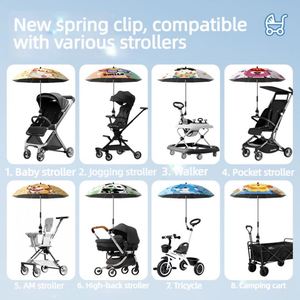 Sombrilla Universal para Cochecito de Bebé con Logotipo Personalizado, Clip Ajustable, Protección Solar UPF para Cochecito, Regalos para Niños - Product Image 3