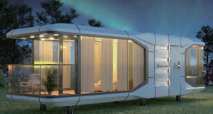 Casa Capsula Spaziale di Lusso, Hotel Prefabbricato Moderno, Casa Mobile per Esterni, Modulo Spaziale Moderno - Product Image 3