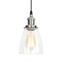 Tempat Lilin LED Retro Kaca, Lampu Gantung Dekorasi Sederhana Interior