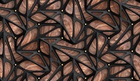 Mural de Pared 3D Impermeable con Diseño de Madera Negra, Papel Tapiz Autoadhesivo con Tachuelas Doradas Industriales, Tamaño Personalizado para Sala de Estar y Dormitorio