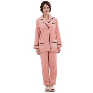 Sonno invernale Peluche Usura del Salotto uomo Piyama Lucu Baju Tidur In Pile Notte Vestito 2 Pezzi Da Notte Set Pigiama di Flanella Nighty - Product Image 3