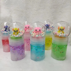 Hot Selling 12PCS Non Stick Cute Glitter Stretchy Stress Relief Toy Clear <strong>Slime</strong> <strong>with</strong> Stitch Crystal <strong>Slime</strong> Kit - Product Image 1