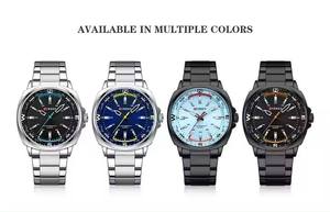Reloj de Cuarzo CURREN 8455 Nuevo, Azul, Diseño de Dibujos Animados, Estilo Antiguo, Casual, para Hombre, Correa de Acero Inoxidable, Cristal Resistente al Agua, para Negocios - Product Image 6