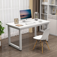Bureau d'ordinateur à panneau moderne avec hauteur réglable pour bureau à domicile conférence étude petit bureau