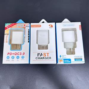 Kotak Kemasan Folder Kertas Ramah Lingkungan Standar Eropa PD+QC3.0 Pengisi Daya Cepat untuk Aksesori Ponsel - Product Image 1