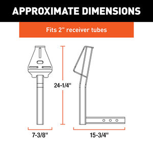 Support de fixation robuste JH-Mech pour roue de secours de <span class=keywords><strong>remorque</strong></span>, hauteur 24 pouces, pour attelage de <span class=keywords><strong>remorque</strong></span> de 2 pouces - Product Image 2