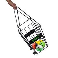 Panier de ramassage de balles de pickleball avec roues