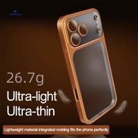 UNIGRACE-Coque arrière matte givrée pour iPhone 17 Air 15 16 17 Pro Max, coque rigide antichoc transparente, nouveau design de luxe