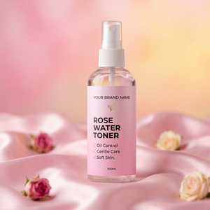 Spray tonifiant pour le visage à l'eau de rose |   Hydratant, contrôle du sébum et réduction des pores |   Sans alcool, sans parabène, pour femmes, tous types de peau |   OEM - Product Image 2