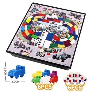 Educational Toy 2 in 1 Snakes And Ladders Gaming Board Party Family Friend Playing Fun Table Board Game