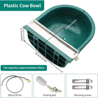 Automatic Water Bowl Plastic Livestock Waterer for Horse Cattle Goat Sheep Dog Farm Sheep Water Trough Bowl Drinking Feeder