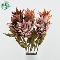 Groothandel Kunstmatige Ananas Artisjok Bromeliah Bloem 60cm Tropische Bloemdecoratie voor Huis Bruiloft Feest Tafeldecoratie