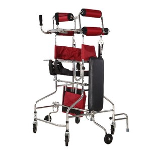 Standing <b>Frame</b> <b>Walker</b> For Elderly And Hemiplegic Rehabilitation With Blue Padding And Steel <b>Frame</b> Manual Operation - Product Image 3