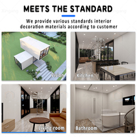 Maison préfabriquée de luxe, maison modulaire élégante prête à l'emploi avec toilettes pour projets de camping, d'appartements et d'hôtels