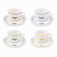Nouvelle Tasse à Expresso Moderne 2026 avec Soucoupe 50ml 80ml 140ml – Ensemble Tasse, Mug et Assiette Idéal pour un Cadeau