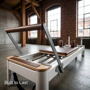 Achetez le Reformer Pilates Fittech en aluminium blanc à prix de gros direct - Product Image 1
