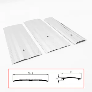 Silver Color Door Threshold Transition Aluminum Gap Cover Strips For Carpet And Floor