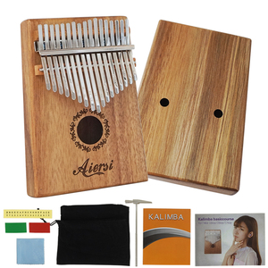 Instruments de musique à <span class=keywords><strong>percussion</strong></span> en bois de koa massif de marque Aiersi à 17 touches Kalimba Finger Piano Keyboard - Product Image 3