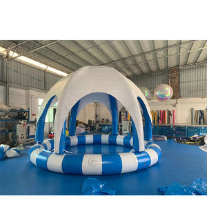 5mDia/ 16.6英尺充气水池圆顶定制充气水池或带圆顶帐篷盖的球池 - Product Image 1