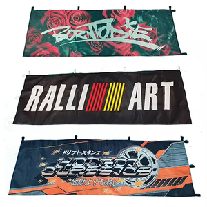 Bán hàng nóng cạnh tranh tùy chỉnh thiết kế Polyester hai mặt in ấn quảng cáo thương mại triển lãm Racing Nobori Cờ biểu ngữ - Product Image 3