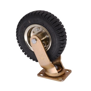 Factory Supply 8/10 Inch Regular <strong>Pneumatic</strong> Industrial <strong>Caster</strong> Wheel Rubber Plastic Material Ball Bearing Plate Mounting Rigid - Product Image 6