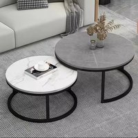 Nouvelle table basse de style nordique de luxe, ronde, en matériaux écologiques, pour le salon