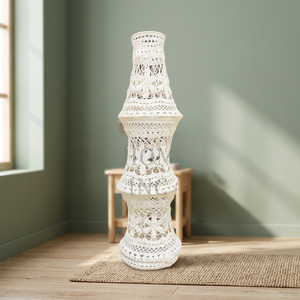 Handmade Bohemian Crochet Lamp <b>Shade</b> Large Size Eco-Friendly Cotton Cord for Home Hotel Decoration <b>Ceiling</b> Mount Living Room - Product Image 2