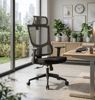Chaise de bureau ergonomique entièrement en maille avec fonctions réglables, certifiée BIFMA pour les longues heures de travail