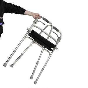 <b>Elderly</b> Walking Aid Four Legged Foldable Aluminum Alloy <b>Walker</b> Medical Rehabilitation Support - Product Image 3