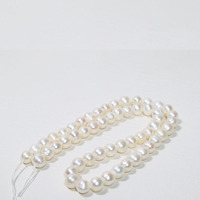 Perles en vrac de 7-8 mm, perles rondes naturelles d'eau douce, perles à trou pour la fabrication de bijoux