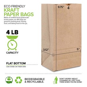 High Quality Wholesale Can Be Custom Kraft <strong>Paper</strong> <strong>Bag</strong> Food Packaging Takeaway <strong>with</strong> Your Own <strong>logo</strong> - Product Image 6
