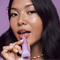 Label privé Baume à Lèvres Anti-Rides au Collagène Soin des Lèvres Hydratant Repulpant Vegan Fraise Gel Hydratant Rose Baume à Lèvres