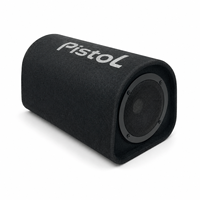 Subwoofer de voiture de 10 pouces avec amplificateur intégré 450W Max 120W RMS 12V 4 Ohm 87dB 35Hz-200Hz Tube de basses actif Boîtier compact pour LRS10