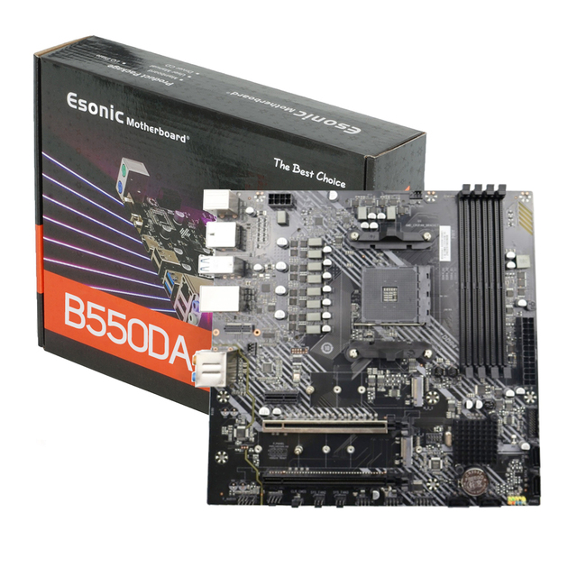 Esonic AMD B550 Am4 Motherboard 4*DDR4 128G M.2 SSD/WIFI Display Port 2500M LAN Gaming Mainboard for AMD Ry, Zen 3000-5000