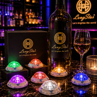 Présentoir de bouteilles LED multicolore personnalisé pour bar à vin Longstargift, avec éclairage de bouteille