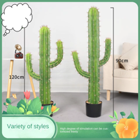 Cactus artificiel tropical Sky Ruler pour intérieur/extérieur, simulation de cactus en plastique en pot, ornements pour décorations de vitrine
