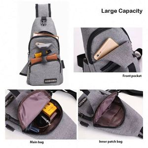Outdoor Casual Sport <b>Chest</b> Bag New Messenger Fashion <b>Small</b> Men's Sling Crossbody Bag Anti-theft <b>Chest</b> Bag - Product Image 5
