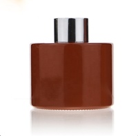 HONGYU Diffuseur de forme ronde Diffuseur de roseau coloré avec bouchon en verre de bouteille en aluminium 50ml 100ml 150ml 200ml 500ml Parfum