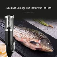 Détartrant Grattoir Outils de fruits de mer Dissolvant d'écailles de poisson noir, éplucheur, Machine électrique portable sans fil pour enlever les écailles de poisson