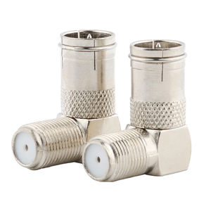 Fiches mâles F vers F <span class=keywords><strong>femelle</strong></span> angle droit coudé à 90 degrés adaptateur d'<span class=keywords><strong>antenne</strong></span> satellite connecteur <span class=keywords><strong>TV</strong></span> coaxial angle droit incurvé - Product Image 1