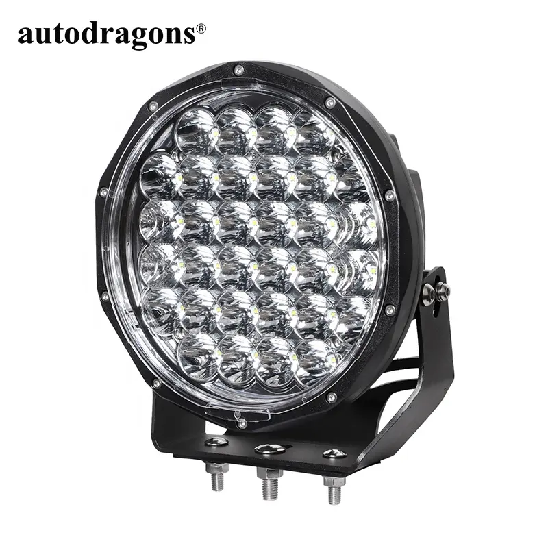 Autodragons – lampe de travail LED tout-terrain 12v 24v, 9 pouces, 128W, montage encastré, phares antibrouillard pour camion