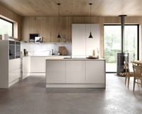 Meuble de cuisine Lesso Home moderne en bois massif et PVC, armoire de rangement blanche en MDF mélaminé UV, ensemble d'évier modulaire intelligent pour salle à manger